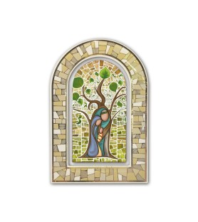 Vetrata tridimensionale d'appoggio Albero della Vita