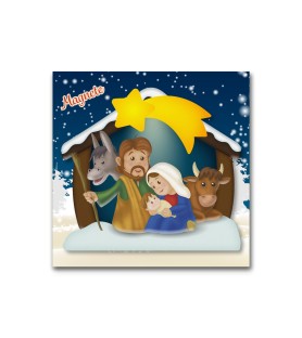 Statuetta magnetica per bambini della capanna e il presepe