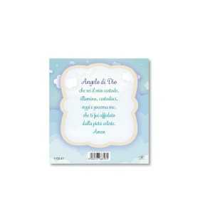 Magnete in resina con due angeli che vegliano il bambino che dorme. Fino ad esaurimento scorte.