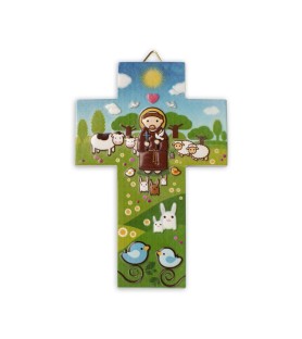 Croce in resina con San Francesco. Fino ad esaurimento scorte.
