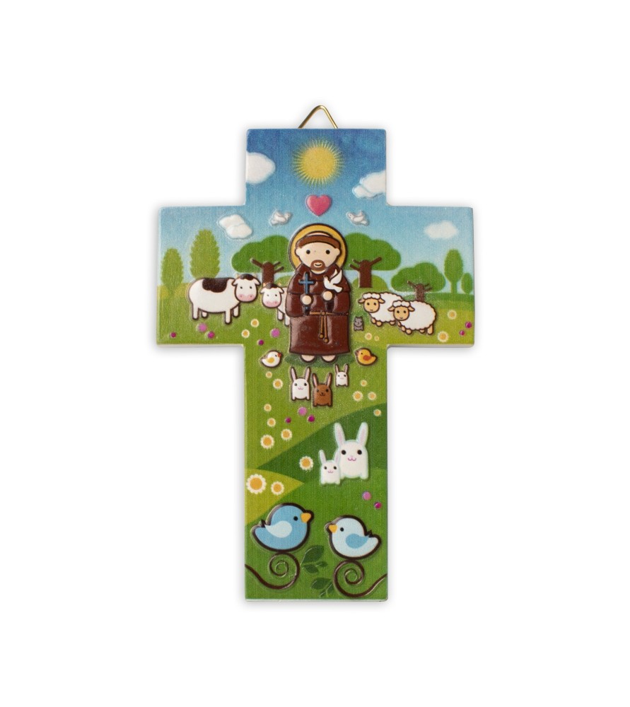Croce in resina con San Francesco. Fino ad esaurimento scorte. Croce in resina con San Francesco. Fino ad esaurimento scorte.