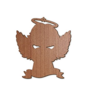 Decorazione natalizia per albero con angioletto che tiene un dono tra le mani