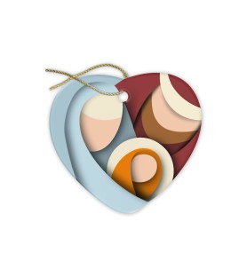 Decorazione natalizia a forma di cuore in porcellana