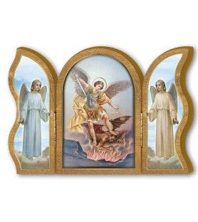 Polittico devozionale in legno di San Michele