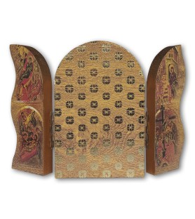 Polittico devozionale in legno della Sacra Famiglia