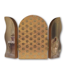Polittico devozionale in legno della Madonna Miracolosa
