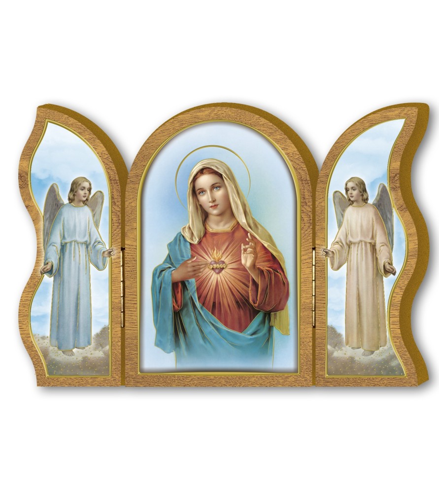Polittico devozionale in legno del Cuore Immacolato di Maria Polittico devozionale in legno del Cuore Immacolato di Maria