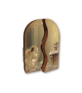 Polittico devozionale in legno di Gesù Misericordioso