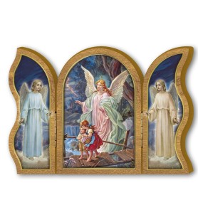 Polittico devozionale in legno dell'Angelo sul ponte