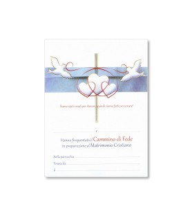 25 Certificati in carta pergamena in ricordo della preparazione al matrimonio