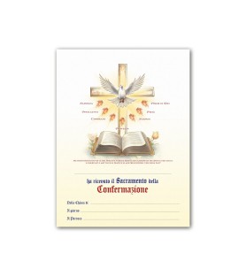 25 Certificati in carta pergamena per il ricevimento della Cresima