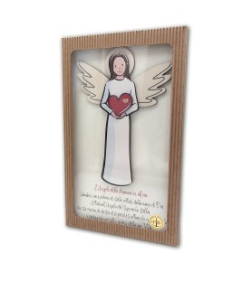 Angelo delle Mamme in attesa in legno con scatola regalo