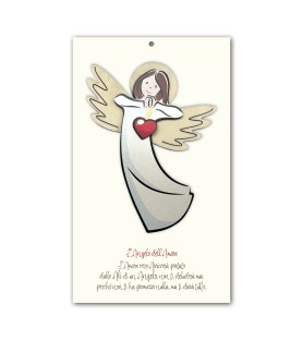 Angelo dell'Amore in legno con scatola regalo