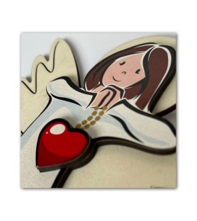 Angelo dell'Amore in legno con scatola regalo