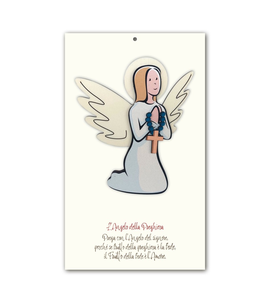 Angelo della Preghiera in legno con scatola regalo Angelo della Preghiera in legno con scatola regalo