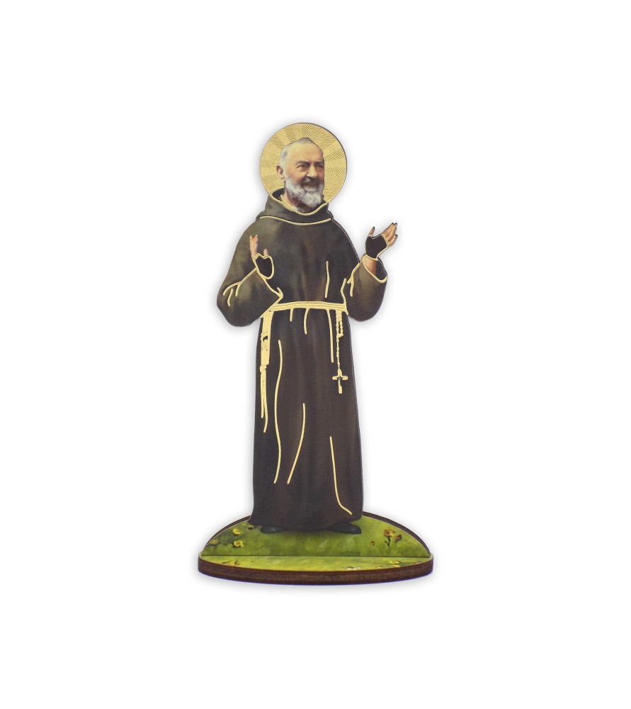 Statuetta bidimensionale di Padre Pio con preghiera e biografia Statuetta bidimensionale di Padre Pio con preghiera e biografia