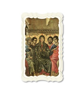 Confezione da 50 pezzi di: Santino in carta telata color avorio della Pentecoste