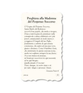 50 Santini della Madonna del Perpetuo Soccorso. Stampato in carta pregiata con oro a caldo e preghiera a retro
