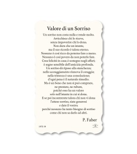 Confezione da 50 pezzi di:Santino di Gesù con i pargoli. Stampato in carta pregiata con oro a caldo e preghiera a retro