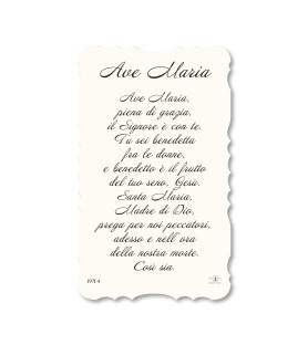 Confezione da 50 pezzi di:Santino della Madonnina del Ferruzzi. Stampato in carta pregiata con oro a caldo e preghiera a retro