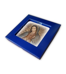 Quadretto in legno Guadalupe con scatola regalo