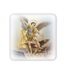 Quadretto in legno San Michele con scatola regalo