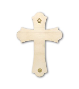 Croce vintage in legno del Sacro Cuore di Gesù