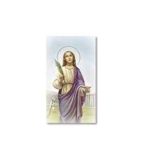 Pacco da 100 pezzi di: Santino Santa Lucia con preghiera