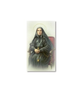 Pacco da 100 pezzi di: Santino Santa Francesca Cabrini con preghiera