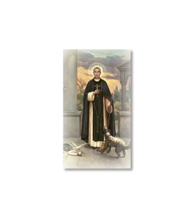 Pacco da 100 pezzi di: Santino San Martin de Porres con preghiera
