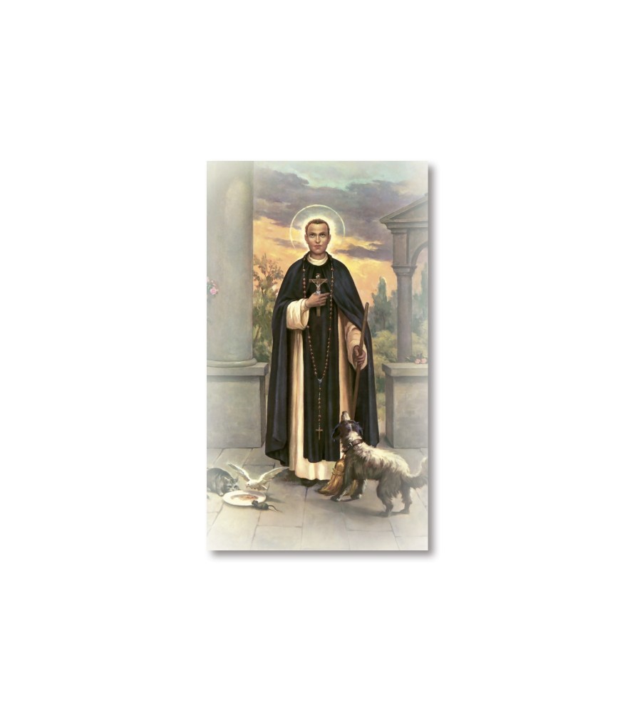 Pacco da 100 pezzi di: Santino San Martin de Porres con preghiera Pacco da 100 pezzi di: Santino San Martin de Porres con preghiera