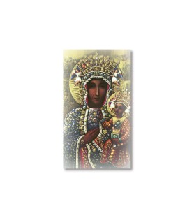 Pacco da 100 pezzi di: Santino Madonna di Czestochowa con preghiera