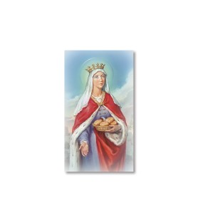 Pacco da 100 pezzi di: Santino Santa Elisabetta d'Ungheria con preghiera