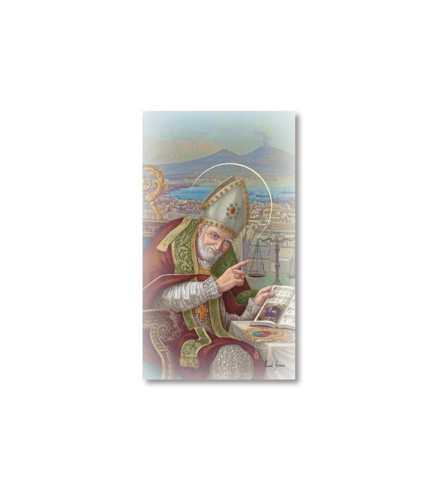 Pacco da 100 pezzi di: Santino Sant'Alfonso Maria de Liguori con preghiera Pacco da 100 pezzi di: Santino Sant'Alfonso Maria de Liguori con preghiera