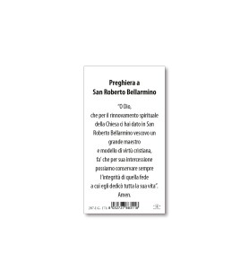 Pacco da 100 pezzi di: Santino San Roberto Bellarmino con preghiera