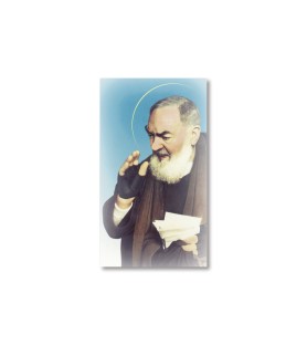Pacco da 100 pezzi di: Santino Padre Pio con preghiera