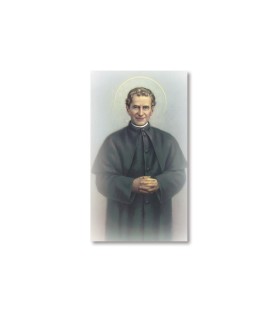 Pacco da 100 pezzi di: Santino San Giovanni Bosco con preghiera