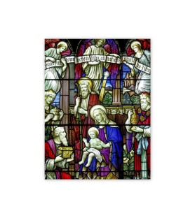 Vetrata adesiva trasparente rimovibile dell'adorazione dei Magi