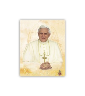 Mini poster con oro a caldo con Papa Benedetto XVI