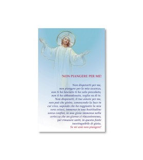 25 Cartoncini in pergamena del Cristo risorto con dettagli in oro