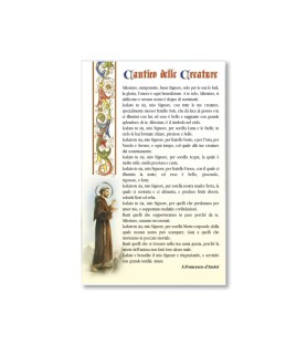 25 Cartoncini  in pergamena del Cantico delle Creature con dettagli in oro