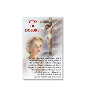 25 Cartoncini in pergamena dell'Atto di Dolore con dettagli in oro