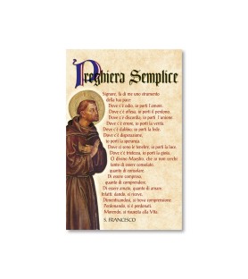 25 Cartoncini in pergamena della Preghiera Semplice con dettagli in oro