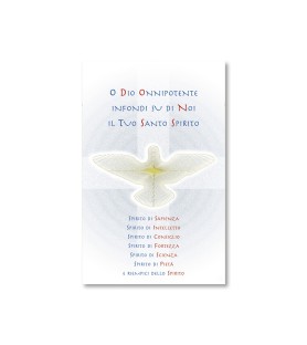 25 Cartoncini in pergamena dello Spirito Santo con dettagli in oro