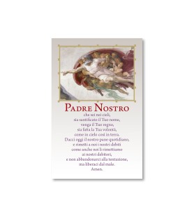 25 Cartoncini in pergamena del Padre Nostro con dettagli in