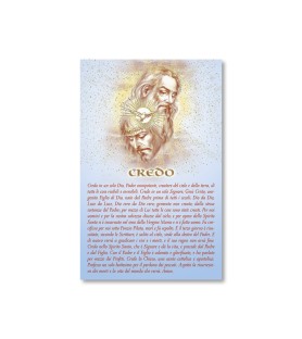 25 Cartoncini  in pergamena del Credo con dettagli in oro