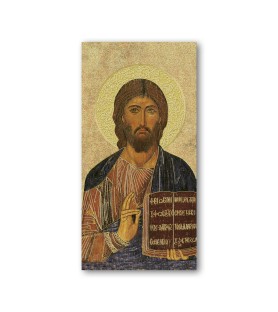 Pacchetto da 100 pezzi di:Segnalibro con oro a caldo dell'icona di Cristo Pantocratore