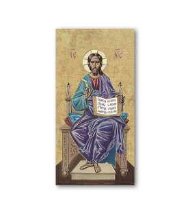 Pacchetto da 100 pezzi di:Segnalibro con oro a caldo dell'icona di Cristo Re