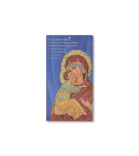 Pacchetto da 100 Cartoncini per Benedizioni con l'Icona della Madonna con bambino