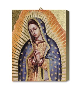 Tavola Lignea della Madonna di Guadalupe in scatola regalo